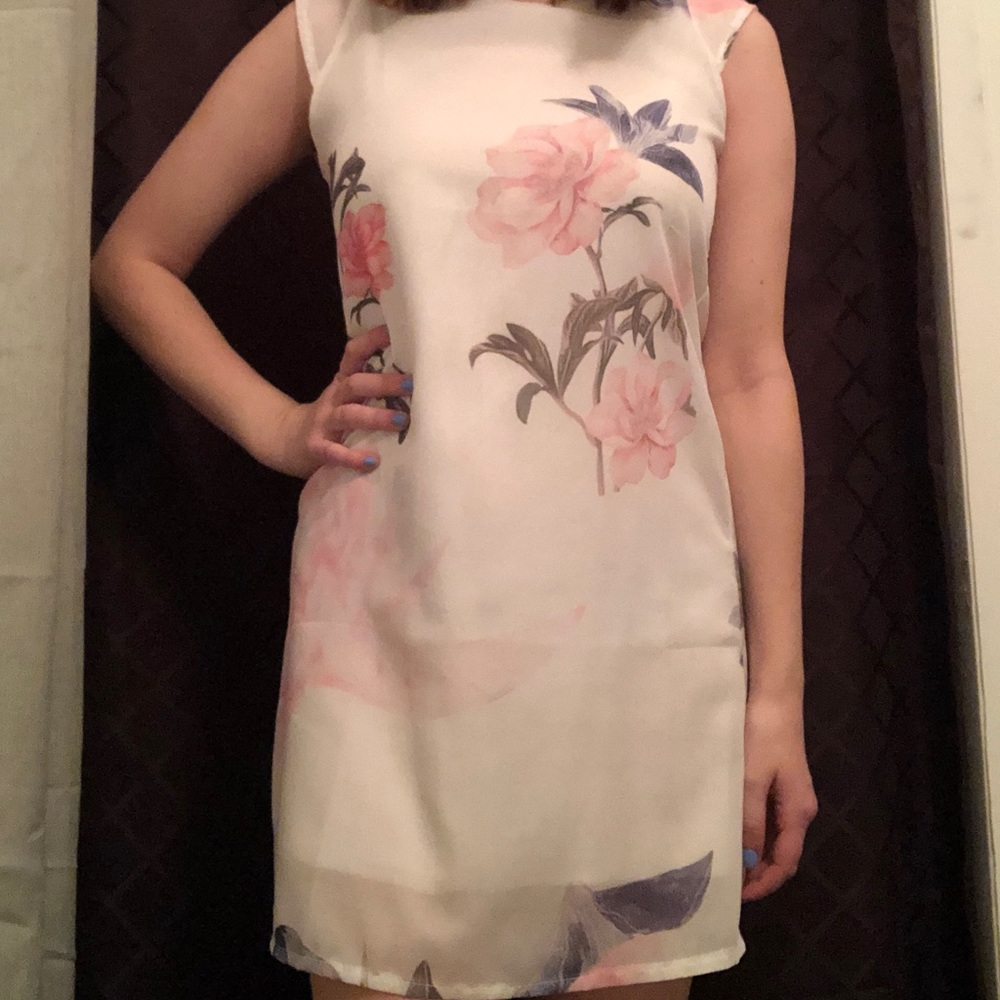 White floral dress